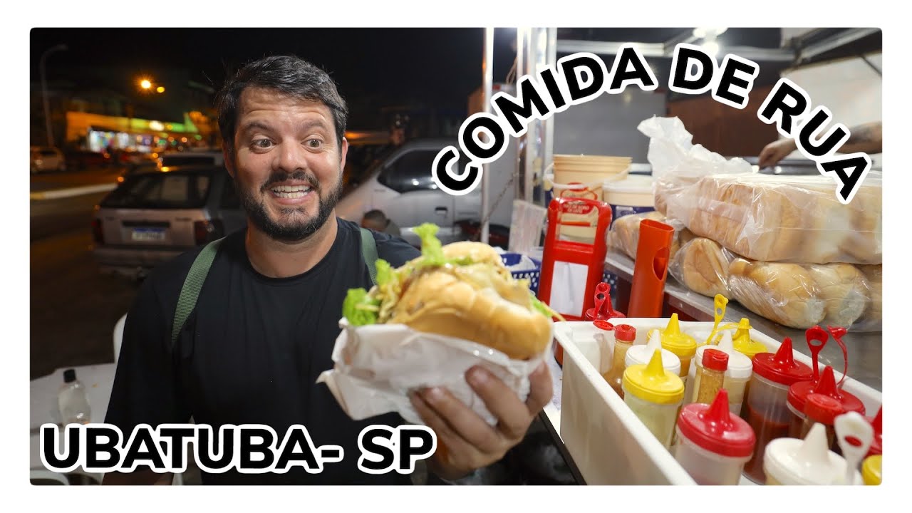 🍔 Provando as COMIDAS DE RUA + INCRÍVEIS de Ubatuba - SP | RIO4FUN
