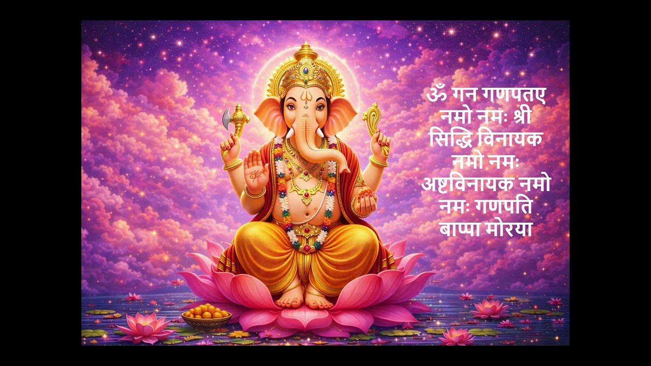 ॐ गं गणपतये नमो नमः | श्री सिद्धि विनायक अष्टविनायक मंत्र | गणपति बाप्पा मोरया Ganpati Bappa Morya 🌺