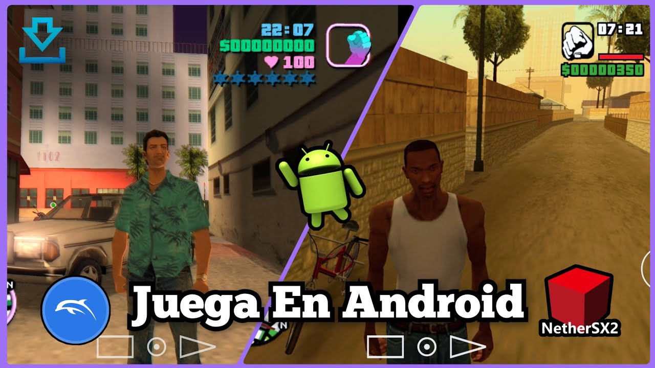 ✅Como Jugar GTA San Andreas y Vice City En Android! Emulador PlayStation 2 