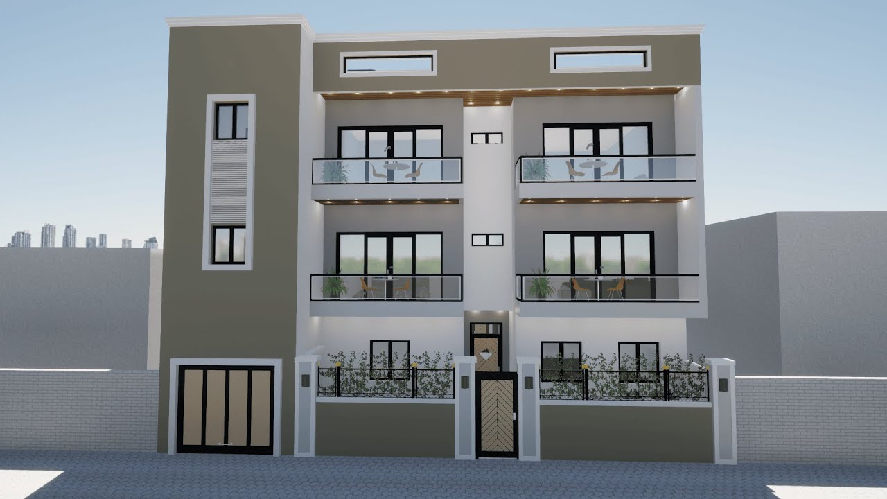 MAISON MODERNE R+2 ETAGES AVEC TERRASSE ACCESSIBLE.