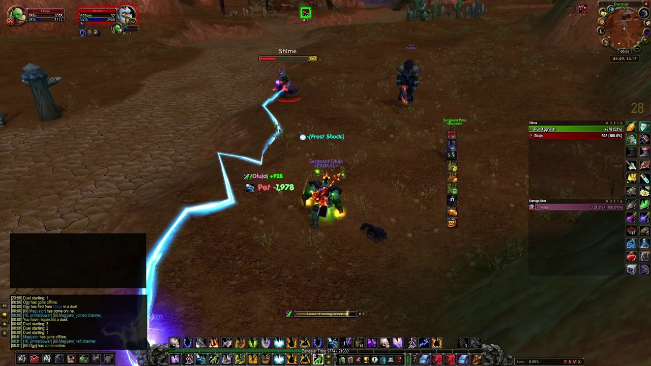 WoW Classic: Shaman Duels - Enhancement vs Elemental