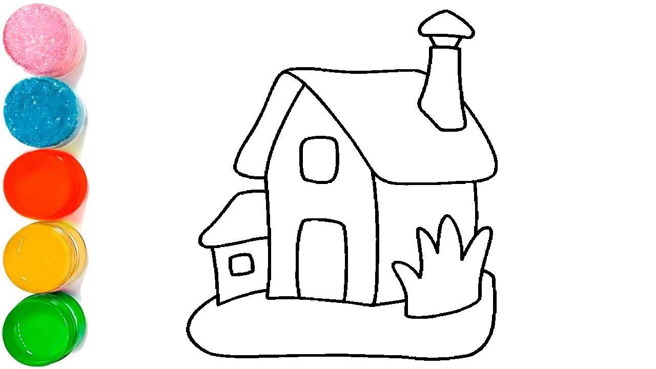 How to draw a house || house drawing easy || ghar ka drawing kaise banate hai #housedrawing