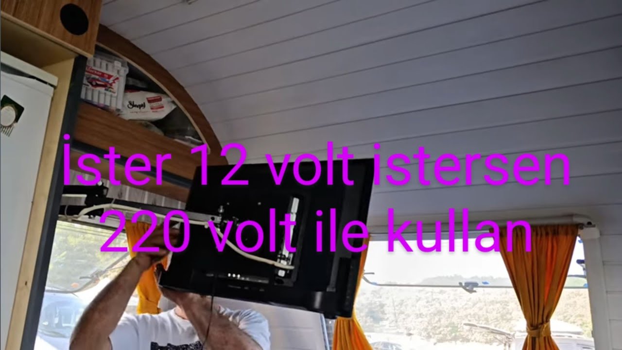 Ares 310 çekme karavanimda  televizyon çanak anten ve TV tutucu montajı yaptim#camp#karavan#keşfet