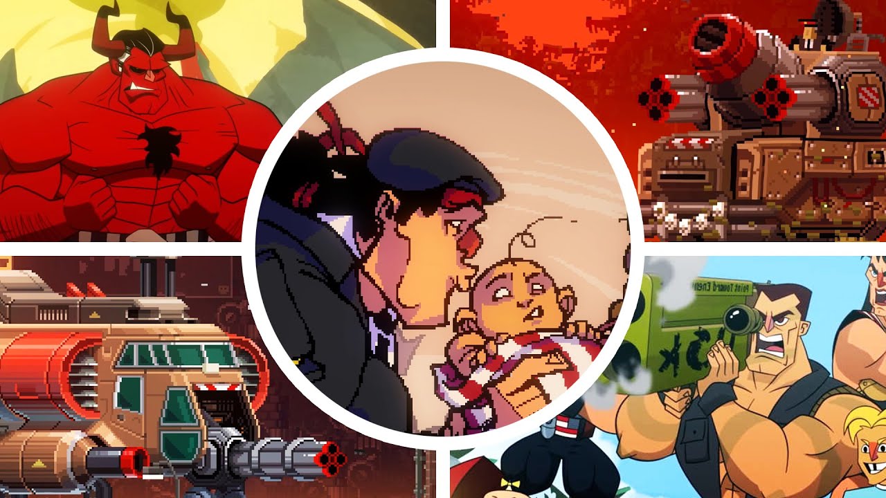 Broforce Forever - All Bosses + Endings [No Damage]