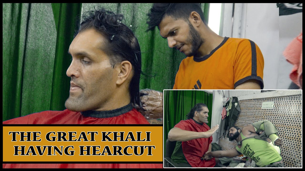 CWE | THE GREAT KHALI HAVING HAIRCUT