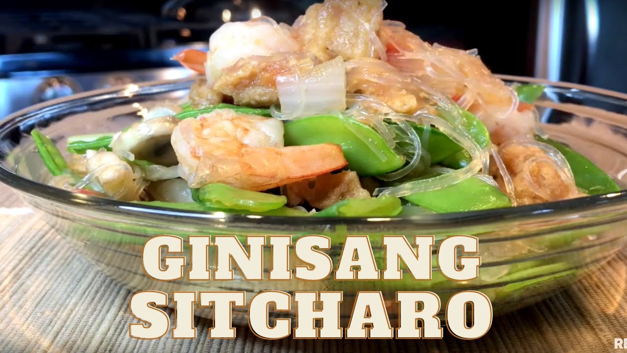 GINISANG SITCHARO AT SOTANGHON/STIR FRIED SNOW PEAS AND VERMICELLI