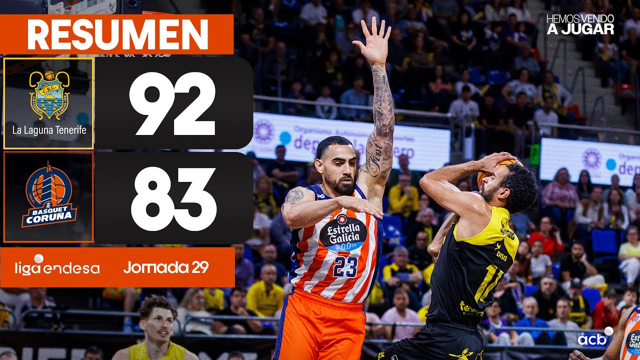 La Laguna Tenerife - Leyma Coruña (92-83) RESUMEN | Liga Endesa 2024-25