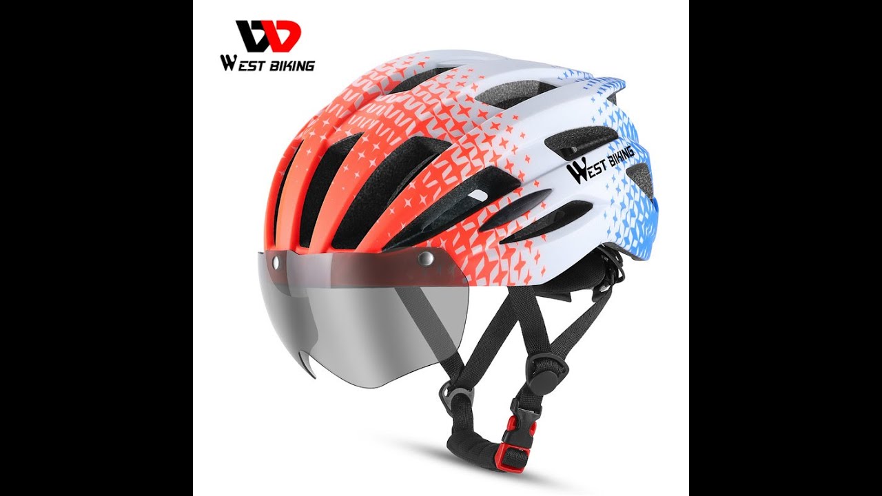 WEST BIKING Bike Helmet Adult Road MTB Cycling Helmet Night Safety Helmets With 0708100