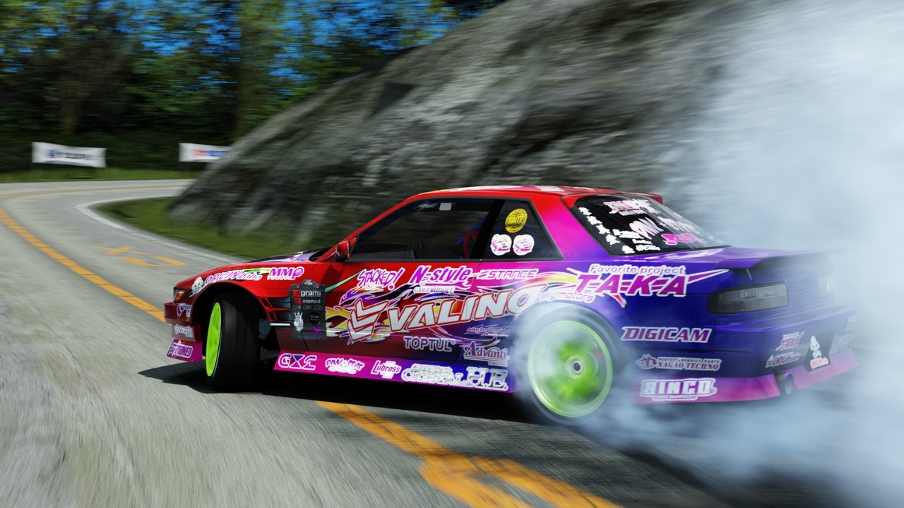 Drifting Tsujigiri Hero PS13 Naoki Nakamura | 4K | Tsukuba Fruits Line Drift  | Assetto Corsa