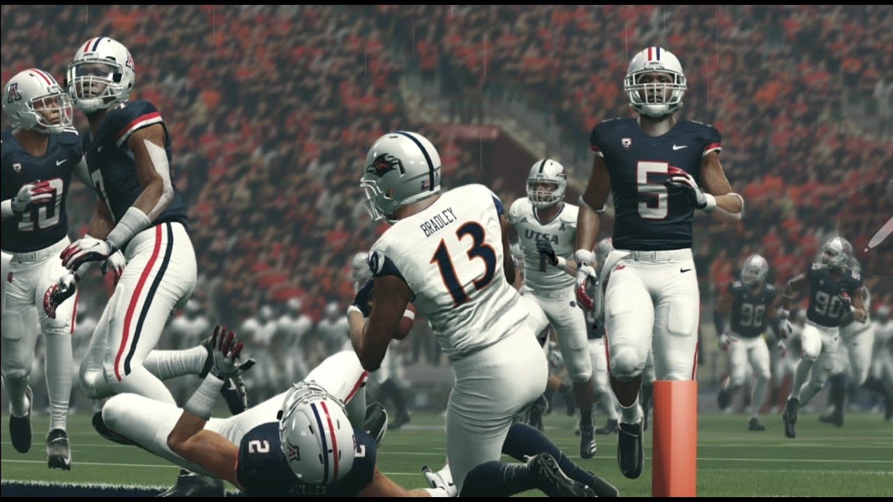 Fighting The Trenches! UTSA Vs Arizona [ncaa 14 revamped]