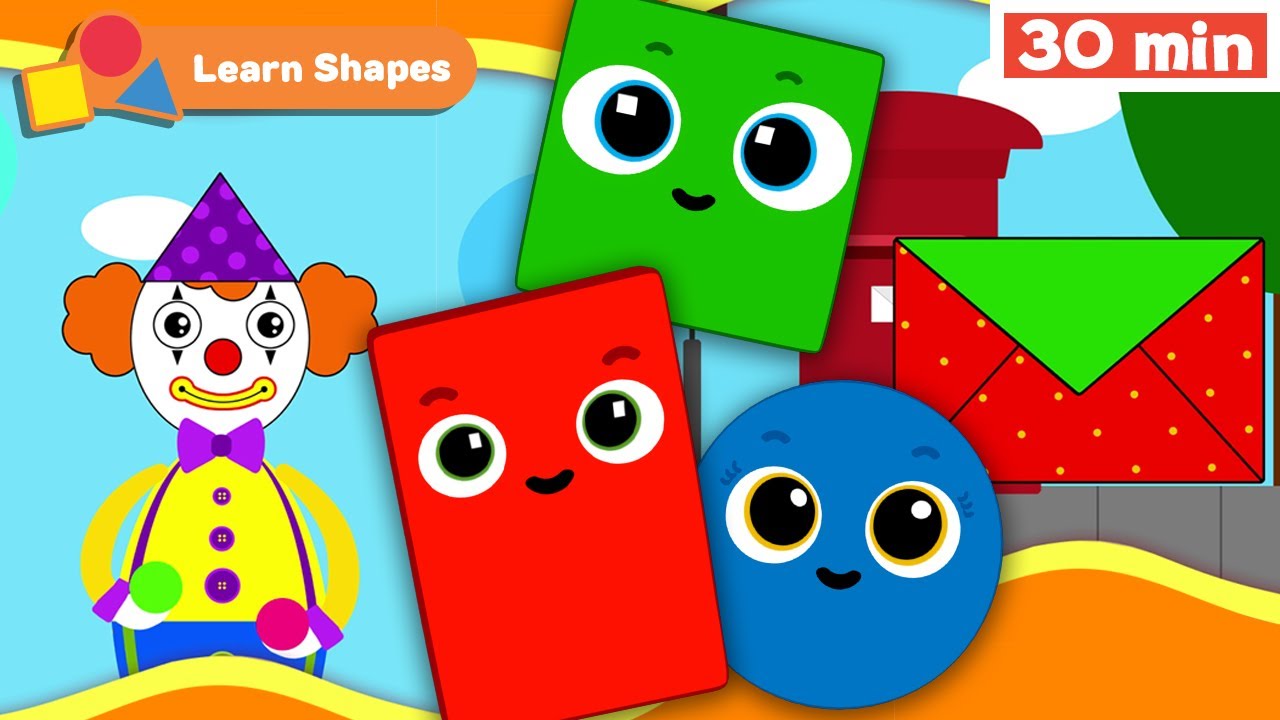 Shapes School | Educational videos for Babies | Learn Shapes for kids | Clown | First University