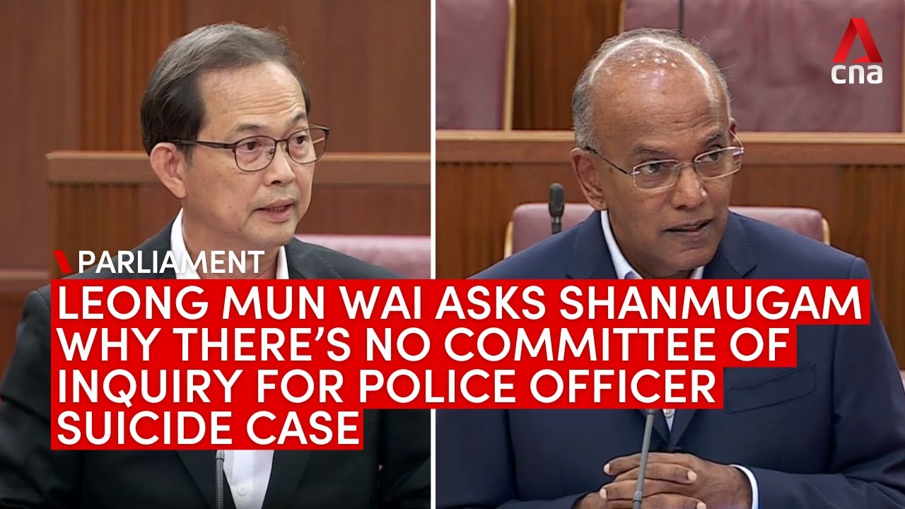 Police officer suicide: Leong Mun Wai asks Minister Shanmugam why there's no committee of inquiry