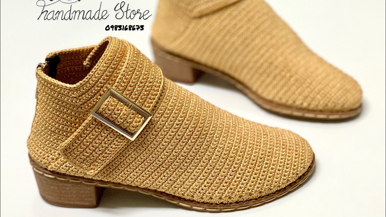 Hướng dẫn móc giày boot - Phần 3 (chiếc trái)