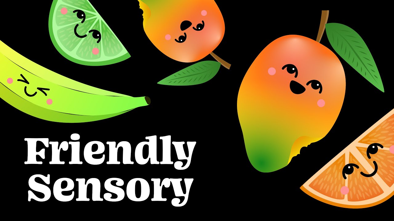 MANGOficient Dance Party! 🥭🥭🍌💃 Dancing Fruits Baby Sensory Video #friendlysensory
