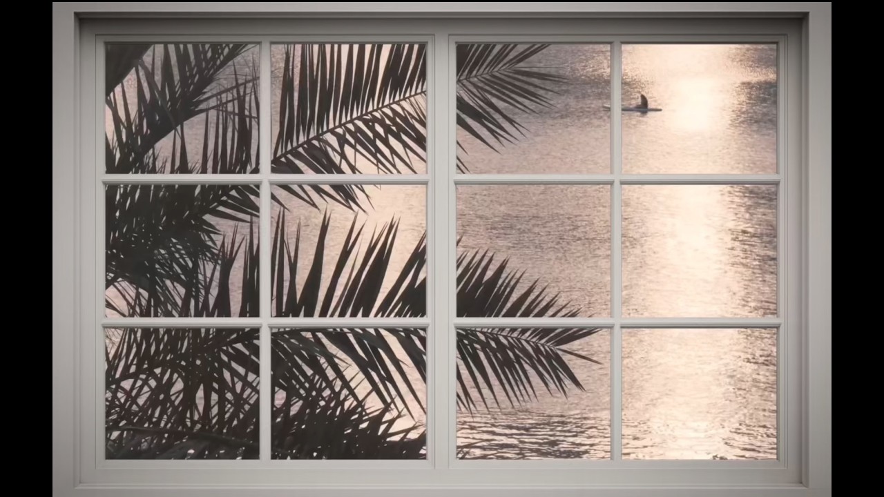 Pastel window aesthetic – tropical sea calm ambience