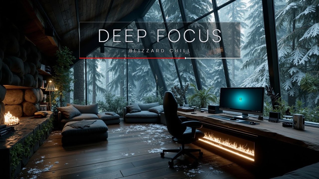 Arctic Workspace ~ Зимняя музыка для глубокой концентрации и амбиент метели для учебы