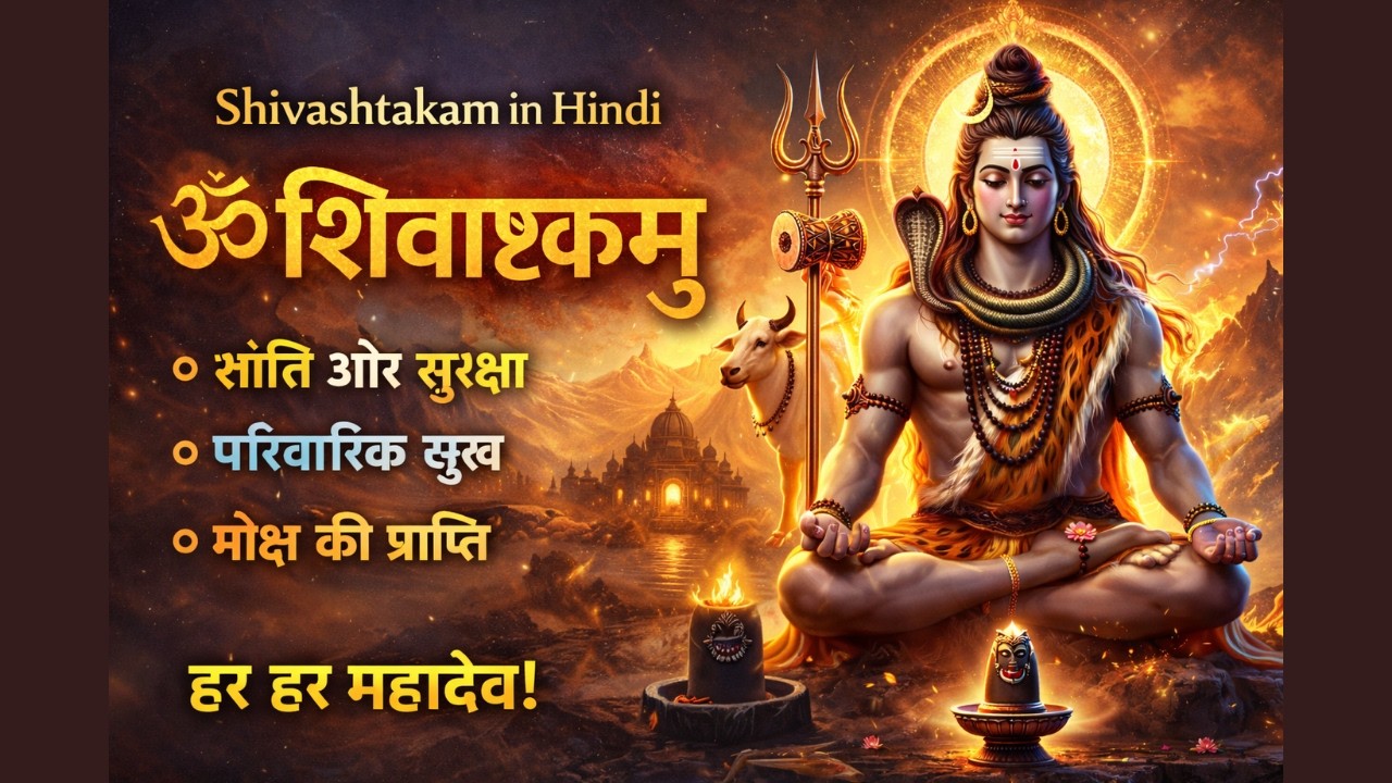 हिंदी में शिवाष्टकम् – शांति, सुरक्षा और दिव्य आशीर्वाद हेतु शक्तिशाली शिव स्तोत्र