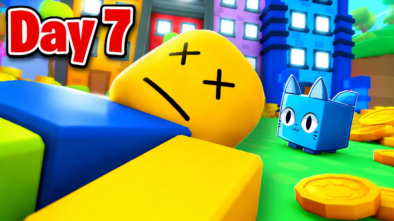 I Spent 7 Days As A Noob in Pet Simulator 99 without LEAVING!
