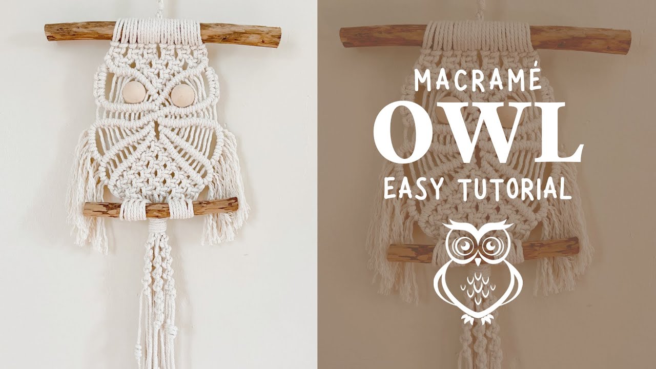 EASY MACRAME OWL Tutorial for Beginners Step-by-Step (Small Size)