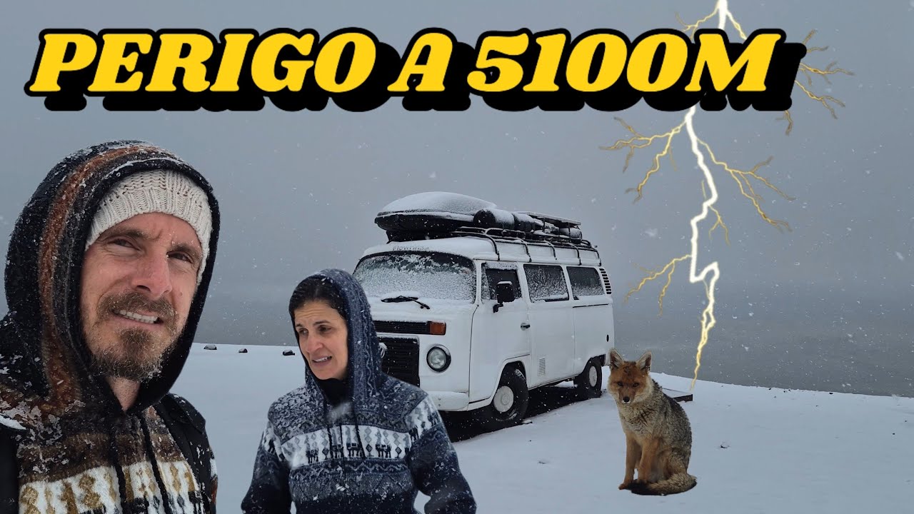 FUGIMOS de uma TEMPESTADE DE NEVE a 5.100m! (Vulcão Cotopaxi 🇪🇨)