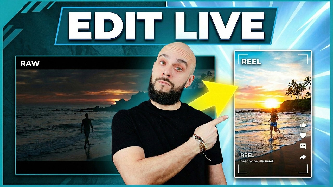 Edit With Me LIVE: Turning Horizontal Footage Into a 9:16 Reel