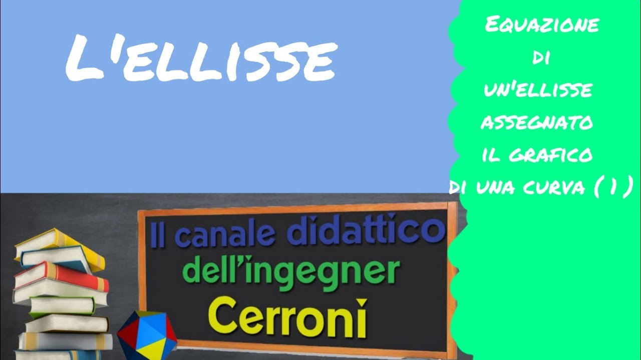 Dato il grafico dell'ellisse trovarne l'equazione esercizi ( 1 )