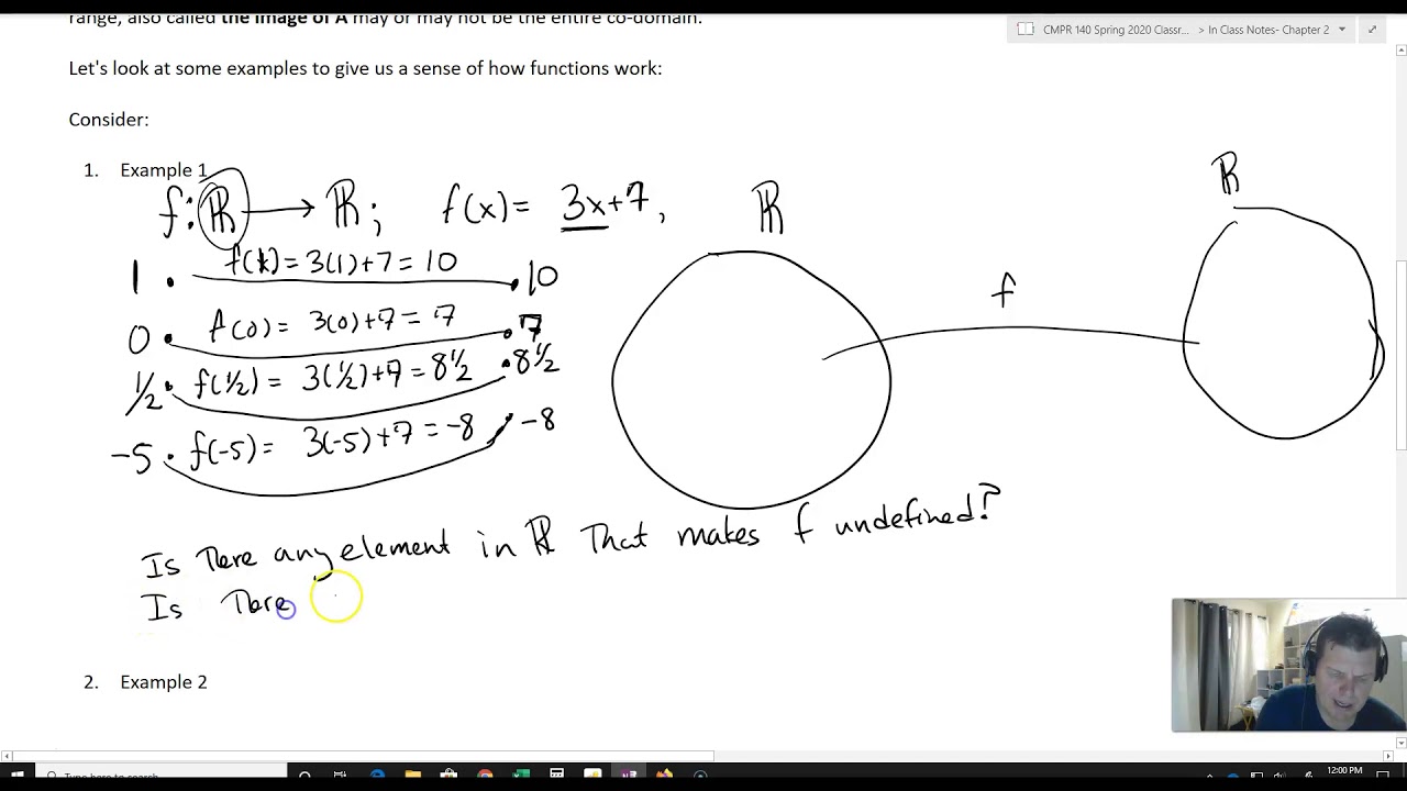 Introduction to Functions with finding the domain and range