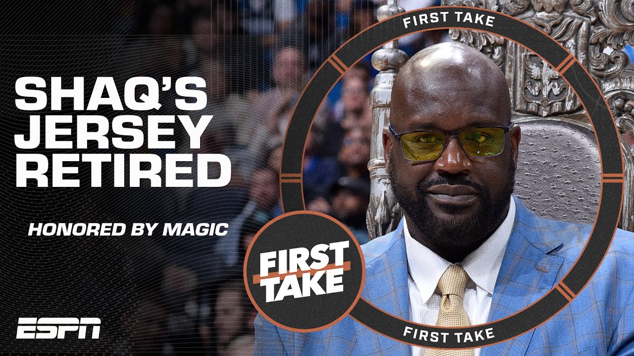 RIDICULOUS! - Stephen A. AGREES with Mad Dog's take on Shaq's Magic jersey retirement 👀 | First Take