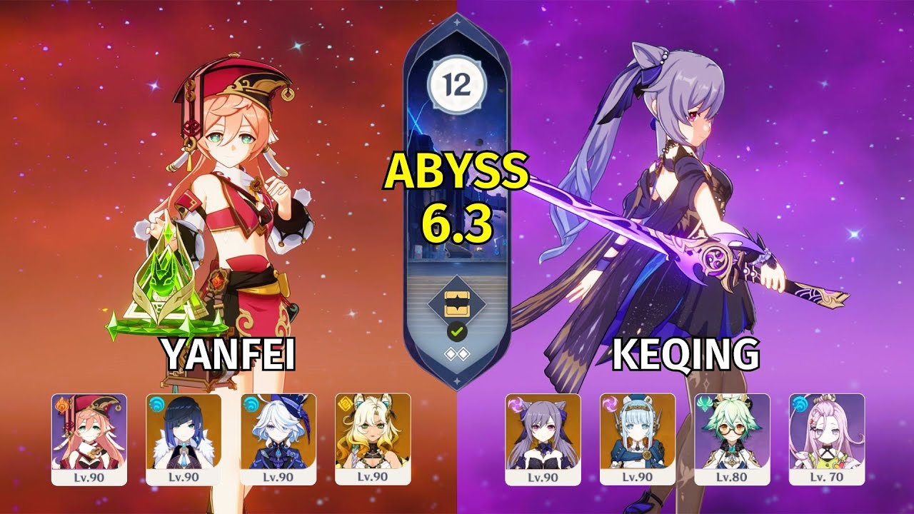 C6 Yanfei & C6 Keqing - Genshin Impact Abyss 6.3 - Floor 12