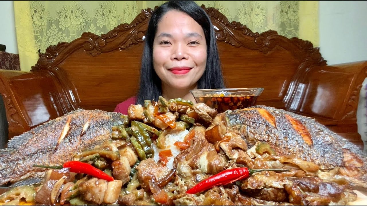 ADOBONG AMPALAYA WITH PORK | MGA LUTONG PROBINSYA | MUKBANG ASMR