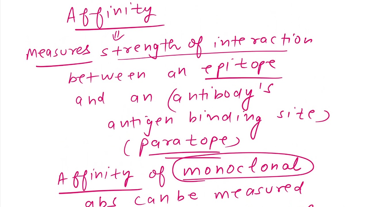 Affinity and Avidity  concept