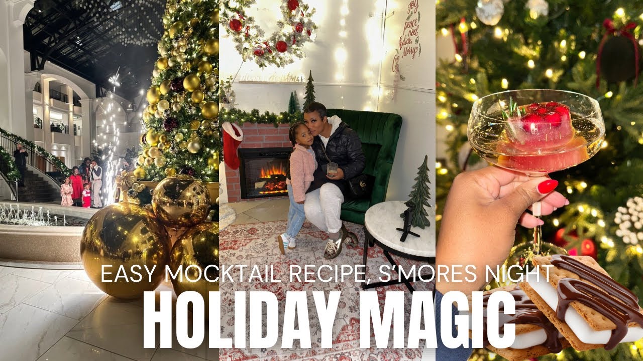 Curated Holiday VLOG: Easy Christmas Mocktail, Christmas Program, S’mores Night & Tree Lighting