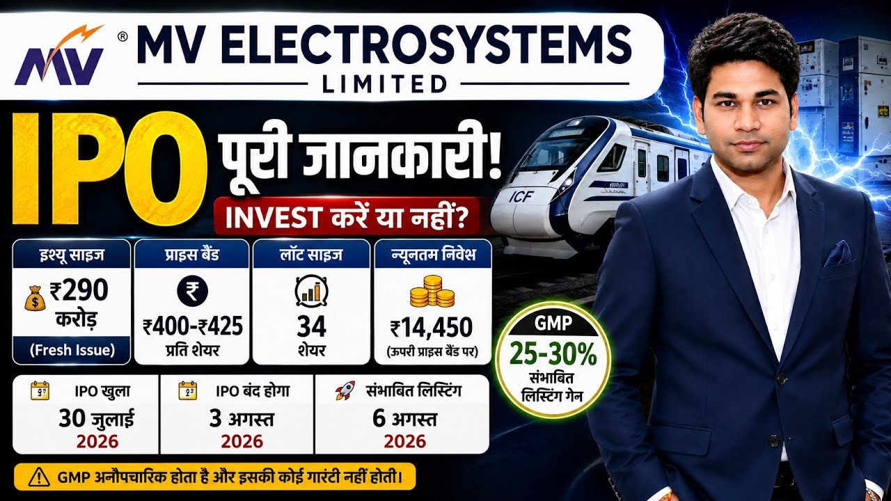 MV Electrosystems IPO | MV Electrosystems IPO GMP 30%&nbsp; / Share market / IPO 2026 