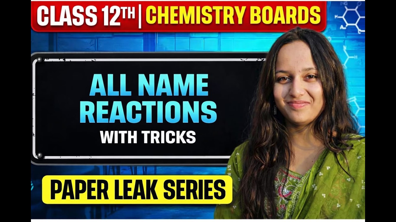 Most Important Name Reactions | Chemistry Class 12th BOARDS 2026
