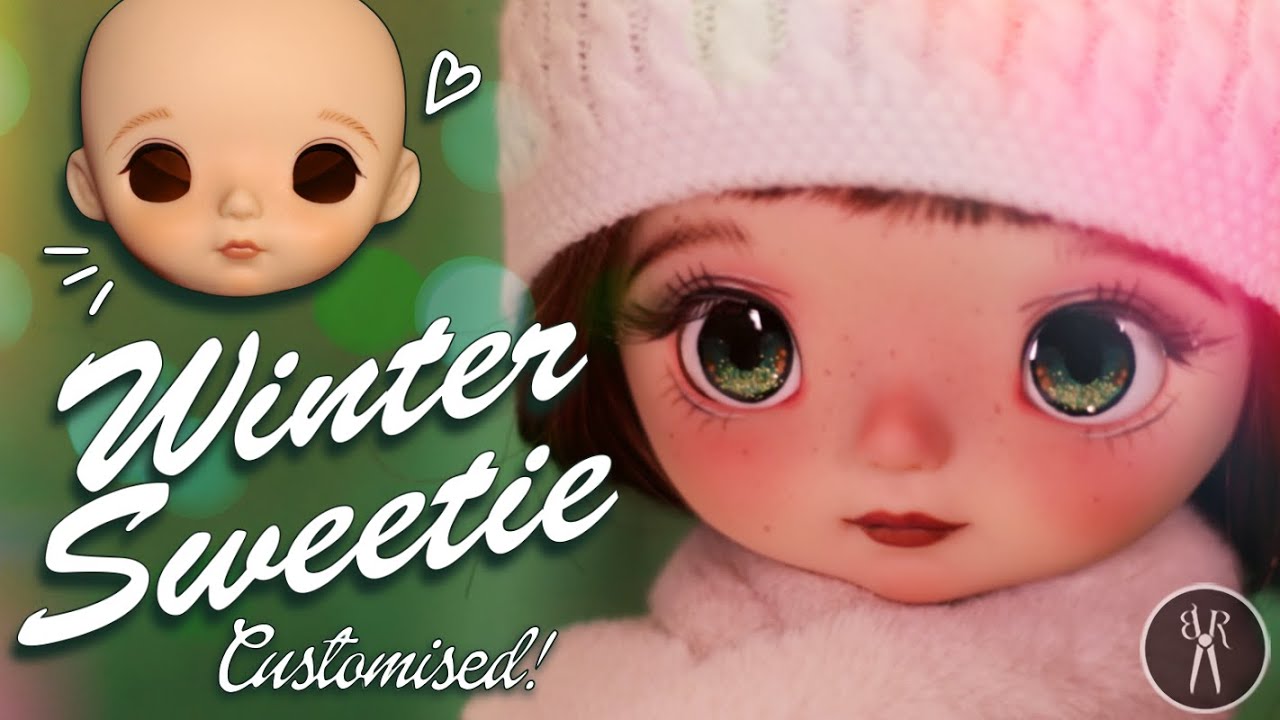 Создание уникальной куклы Winter Sweetie: перекраска и изготовление глаз.