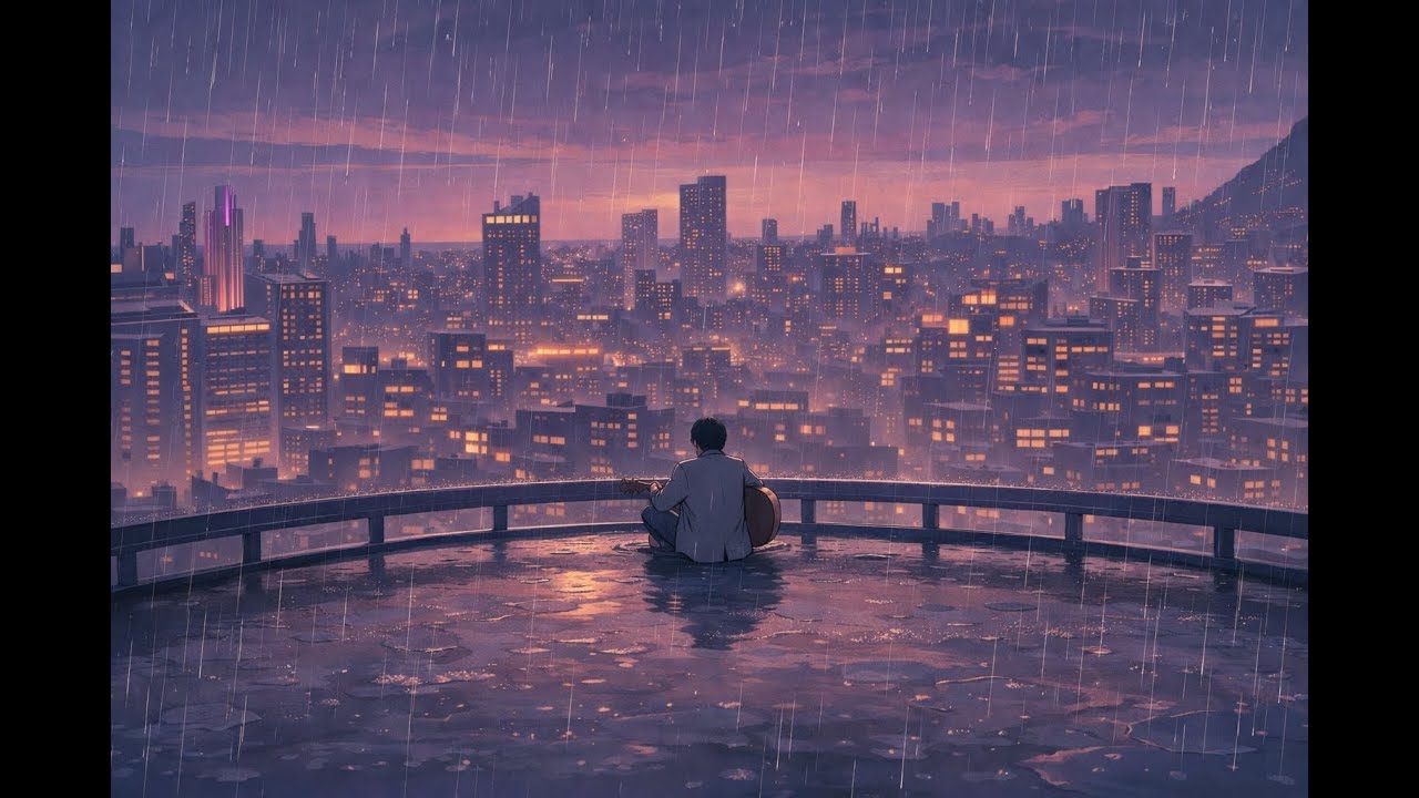 Rainy City Nights ☔ Emotional Acoustic Guitar for Late Night Vibes & Deep Sleep