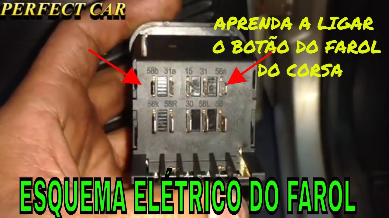 CARLOS - ESQUEMA DE LIGAÇÃO DO BOTÃO DO FAROL TODA LINHA CORSA 👍👍👍👍