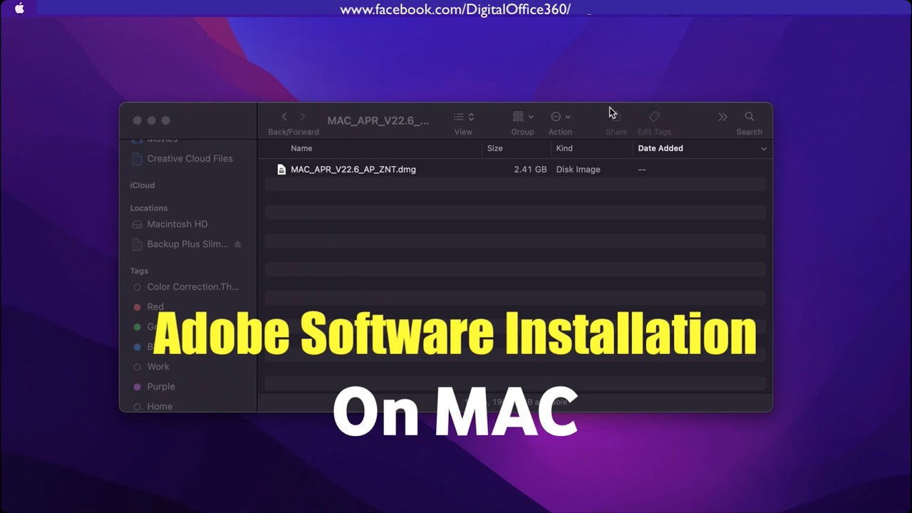 Mac မှာ Adobe Product များ သွင်းယူနည်း