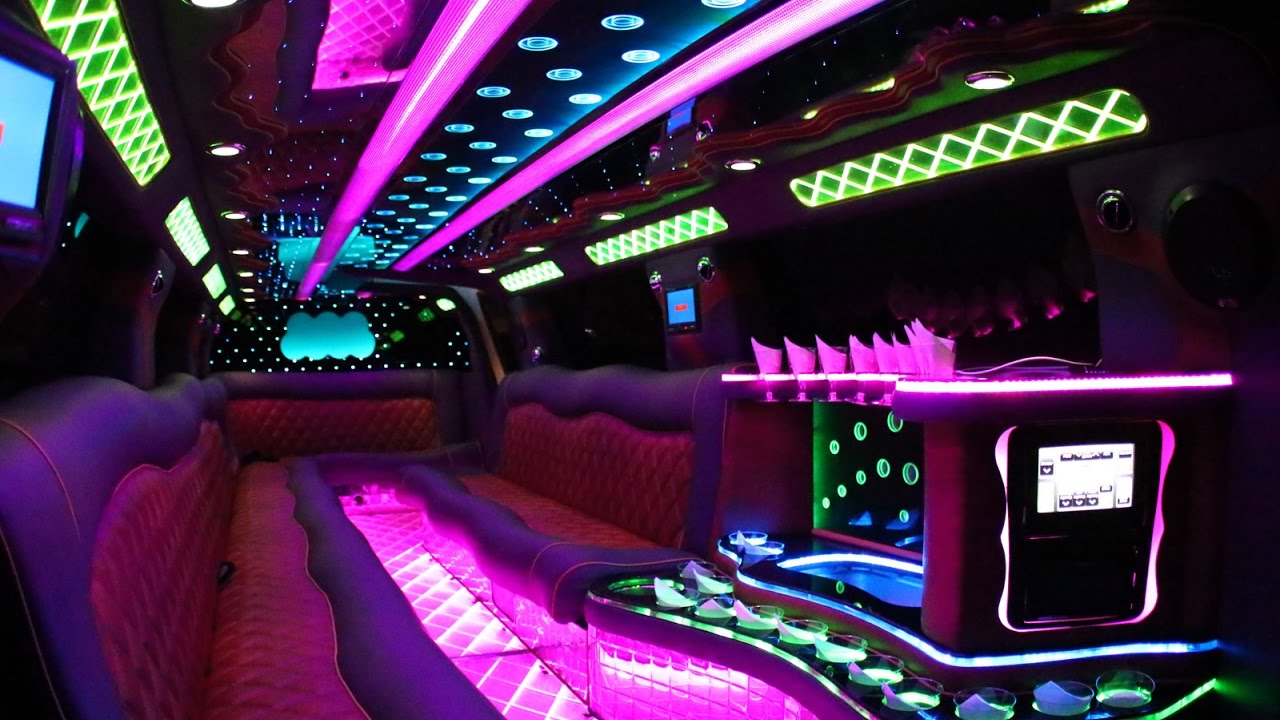 Color Changing limo - Cadillac Escalade Stretch Limo  - 2023 update