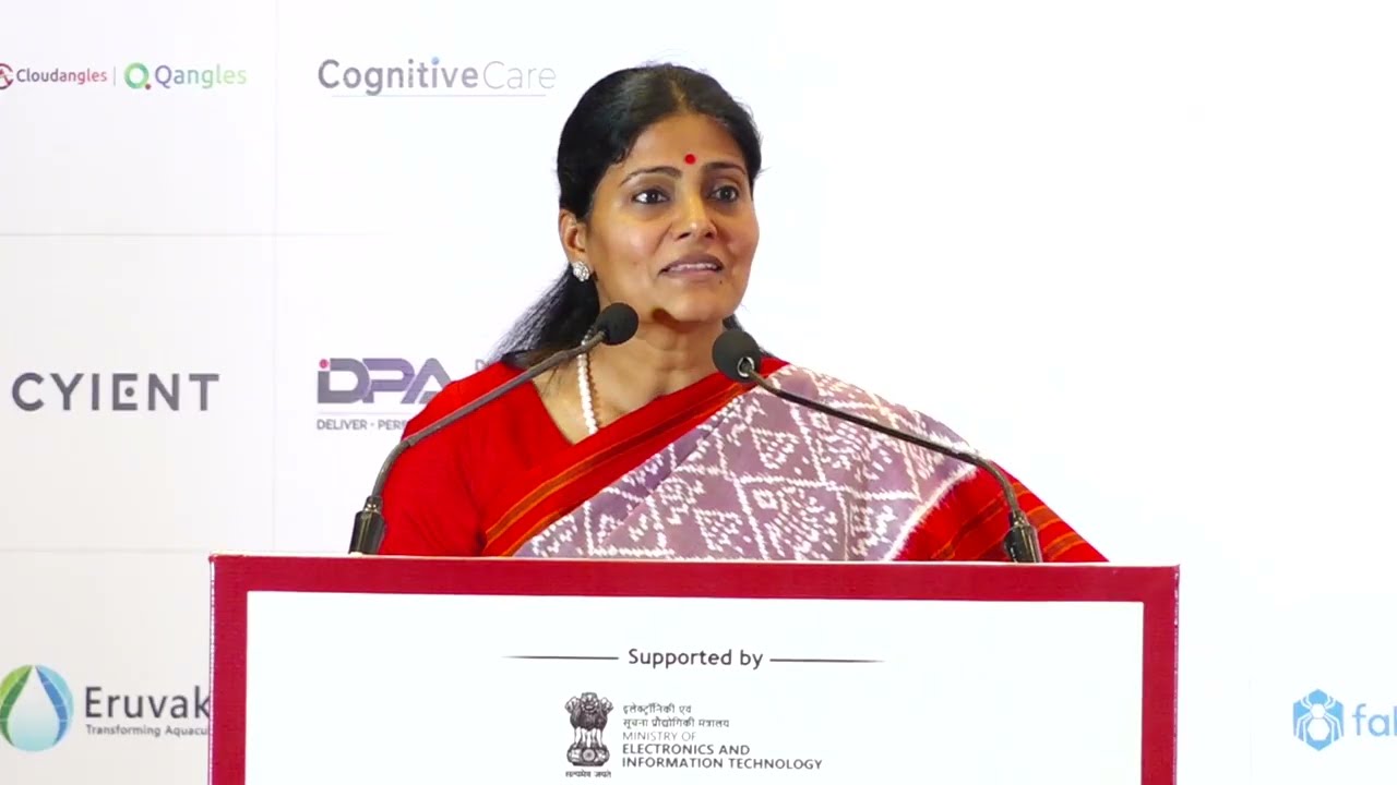 MoS Health Anupriya Patel speaking at the 16th edition of “Aegis Graham Bell Awards” in New Delhi