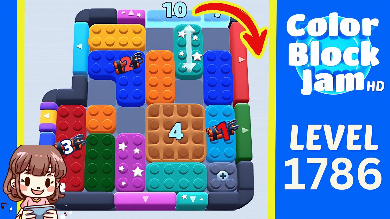 Color Block Jam Level 917 (1786) Solution Walkthrough