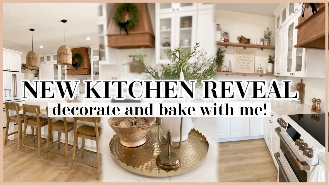 NEW HOME BUILD KITCHEN REVEAL | Christmas Kitchen Decorate and Bake with Me!