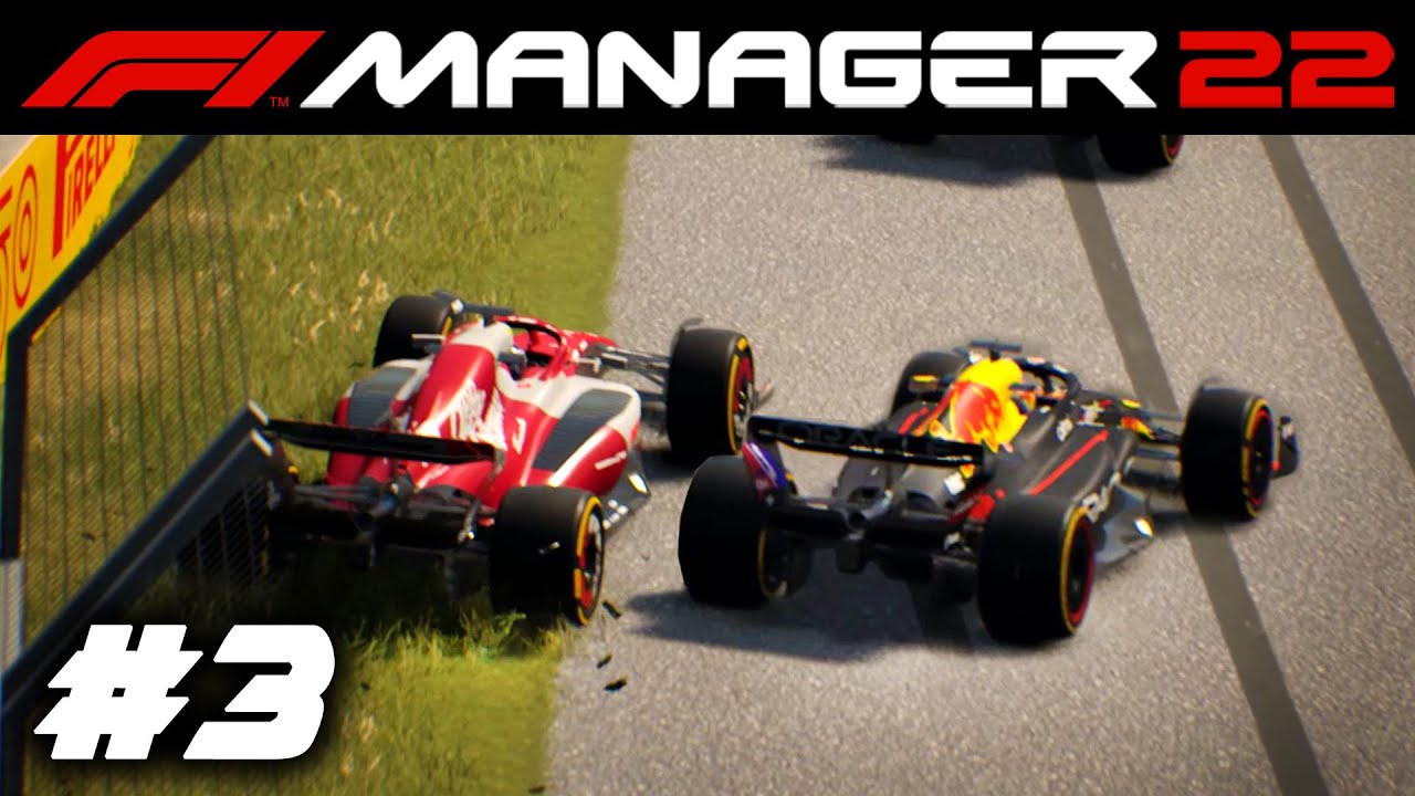 F1 Manager 2022 CAREER Part 3: BIG CRASH! BIG RECOVERY DRIVE! EXPERIMENTING WITH STRATEGY!