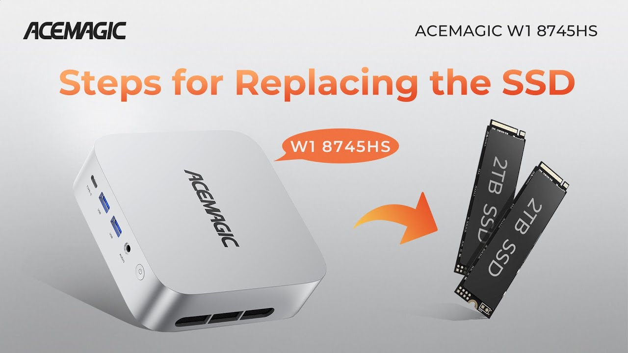 How to Easily Upgrade Your ACEMAGIC W1 8745HS with SSD & DDR | Step-by-Step Guide for Beginners!✅🛠️