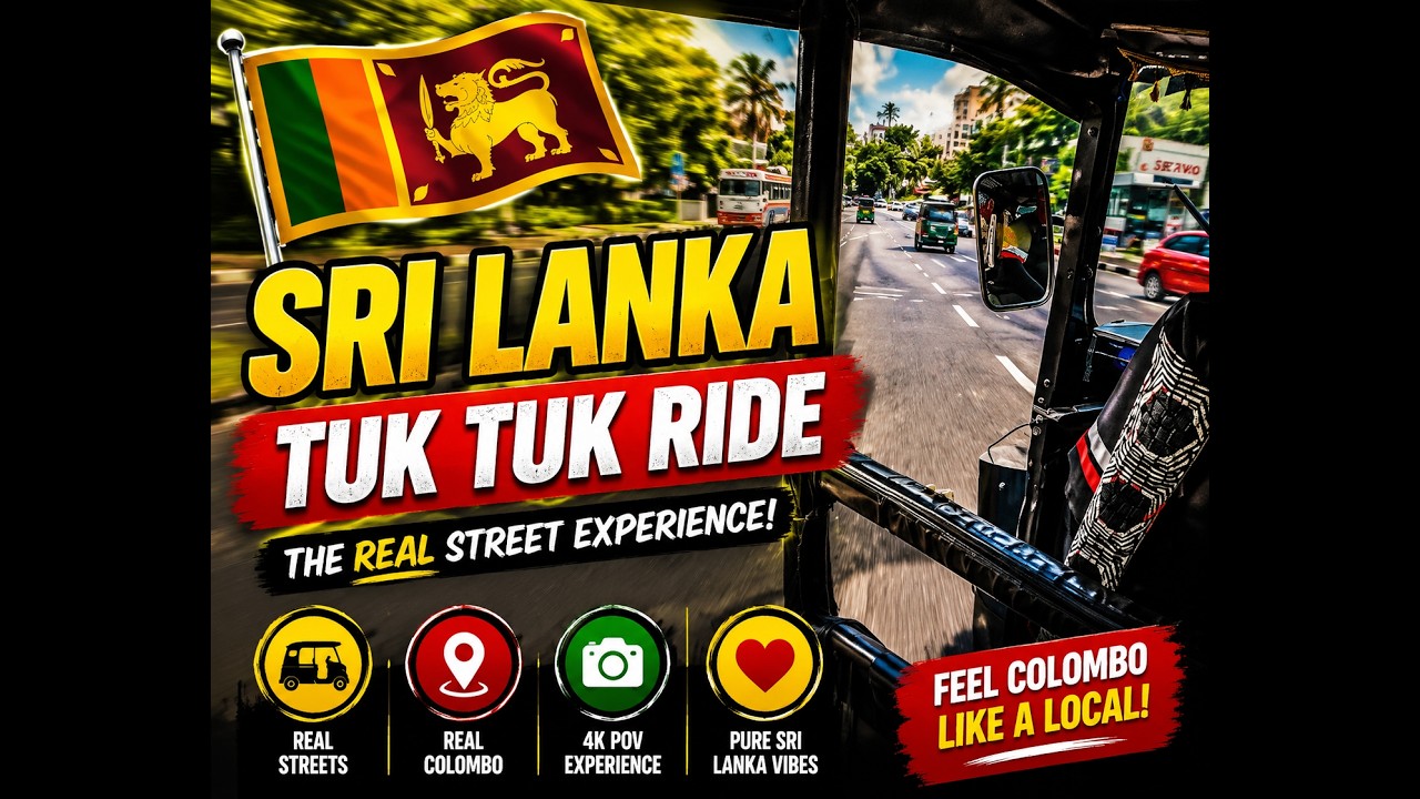 Travelling in a Tuk Tuk in Sri Lanka