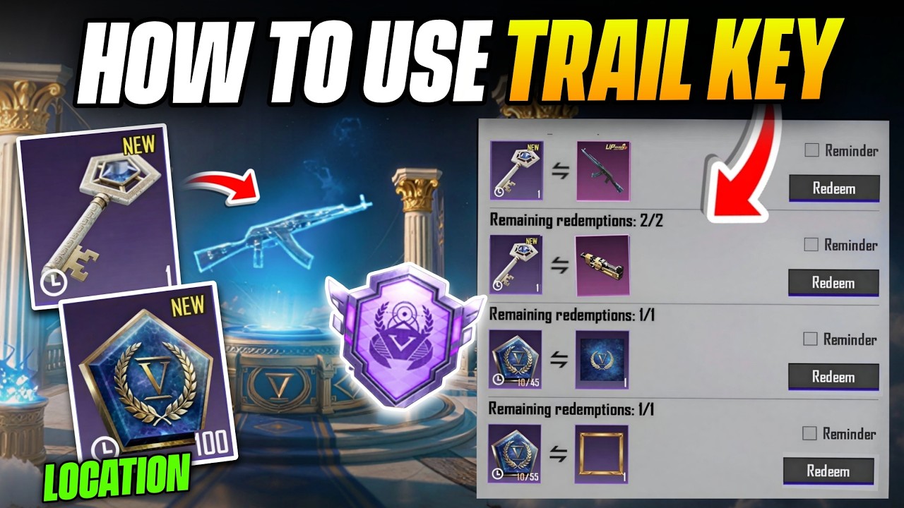 😱 HOW TO USE 5TH ANNIVERSARY TRIAL KEY BGMI / 5TH ANNIVERSARY EXCHANGE TOKEN LOCATION