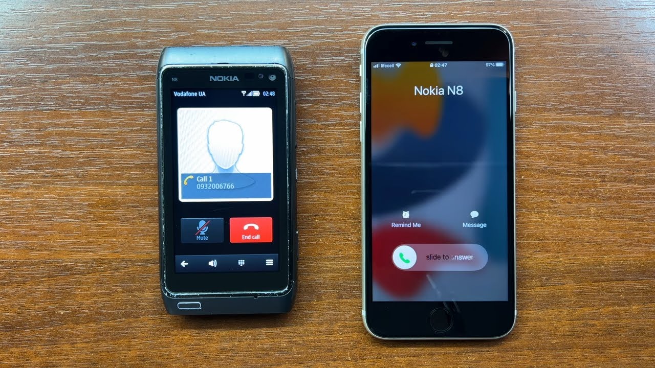 Nokia N8 Outgoing Call vs iPhone SE 3 2022 Incoming Call. Symbian Dialer vs iOS 16 Dialer
