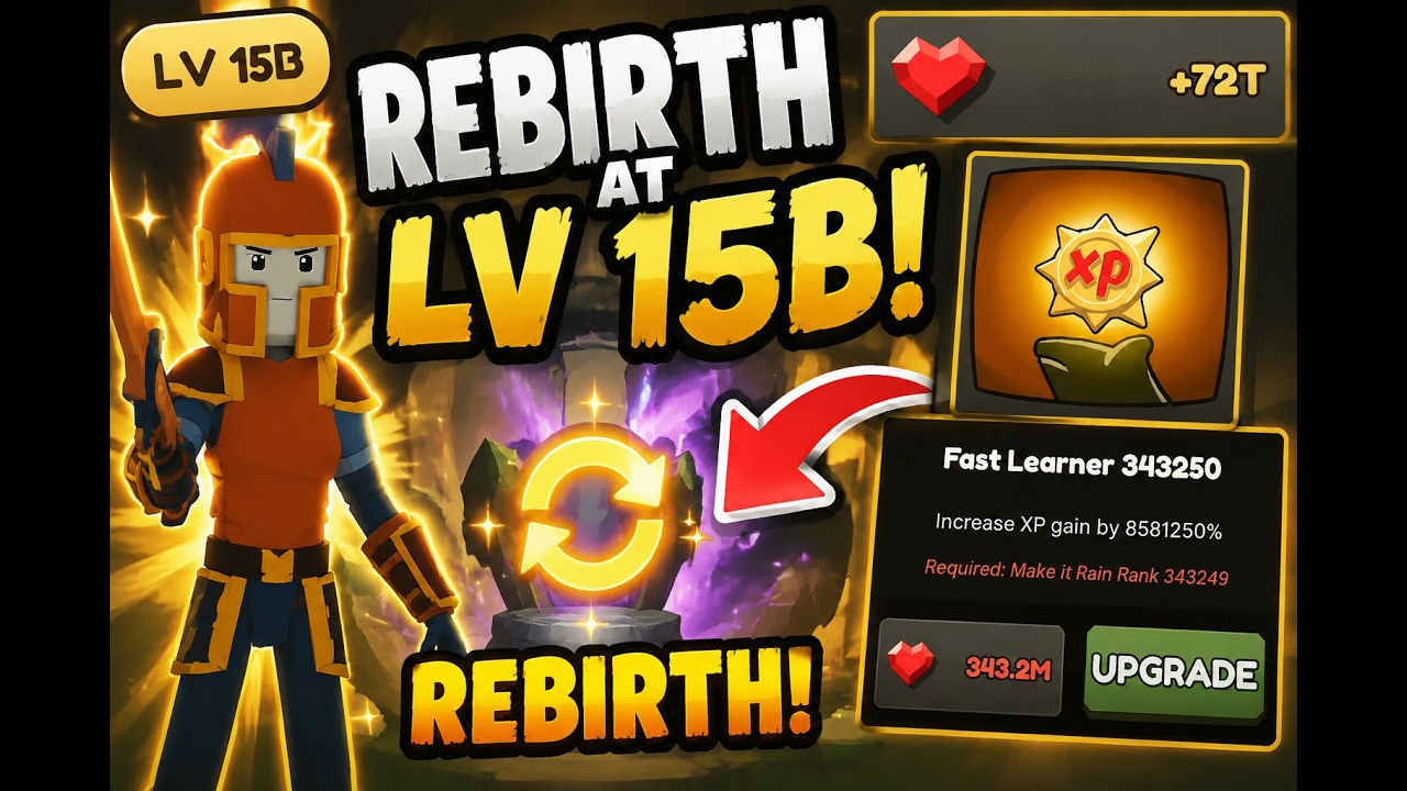 Huge LVL 15B Rebirth, Huge skill gain│Giant Simulator Reborn