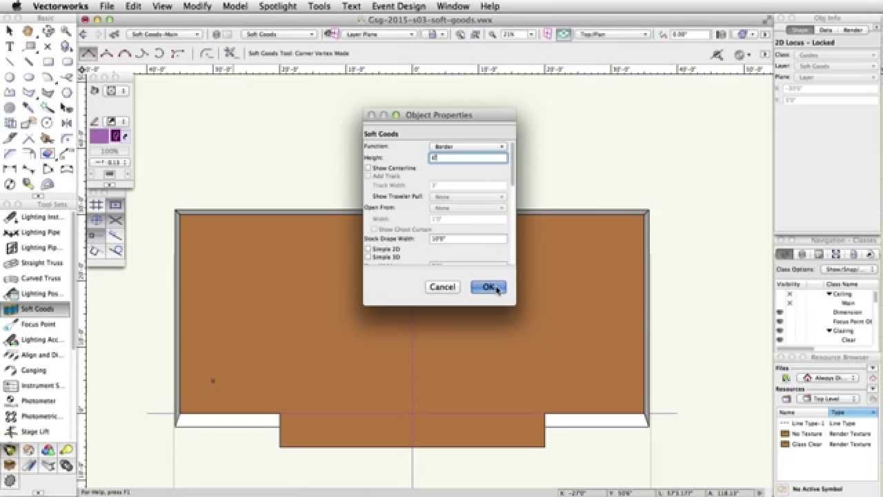 GSG - Vectorworks 2015 - Soft Goods