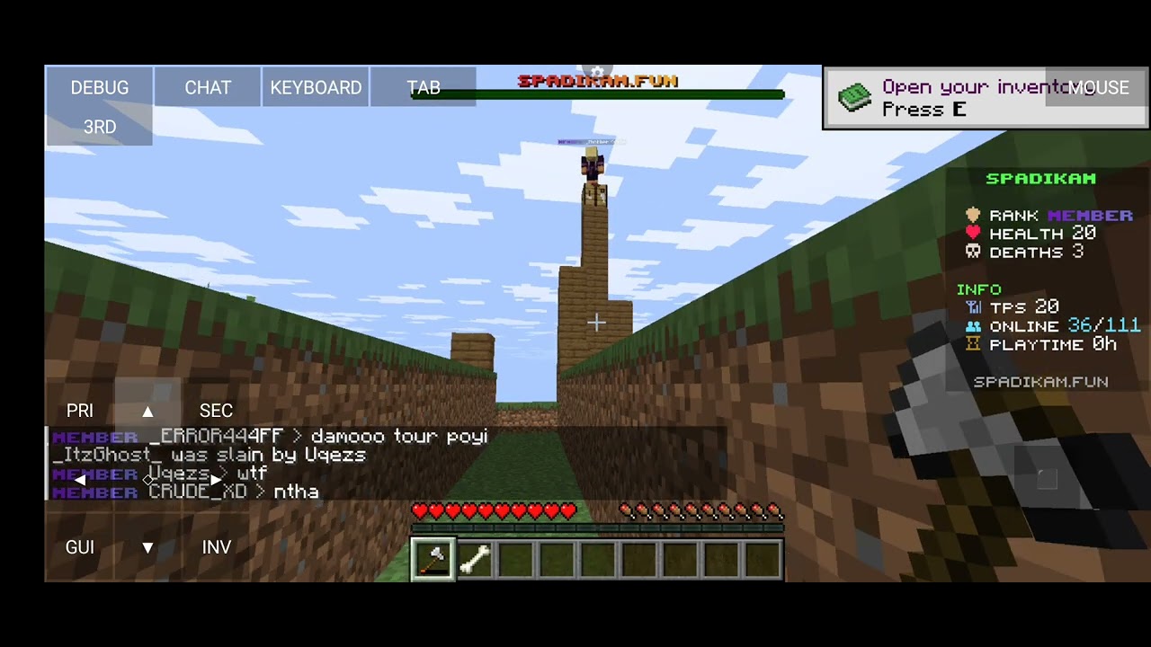 Small Game Play In Spadikam Server MineCraft
